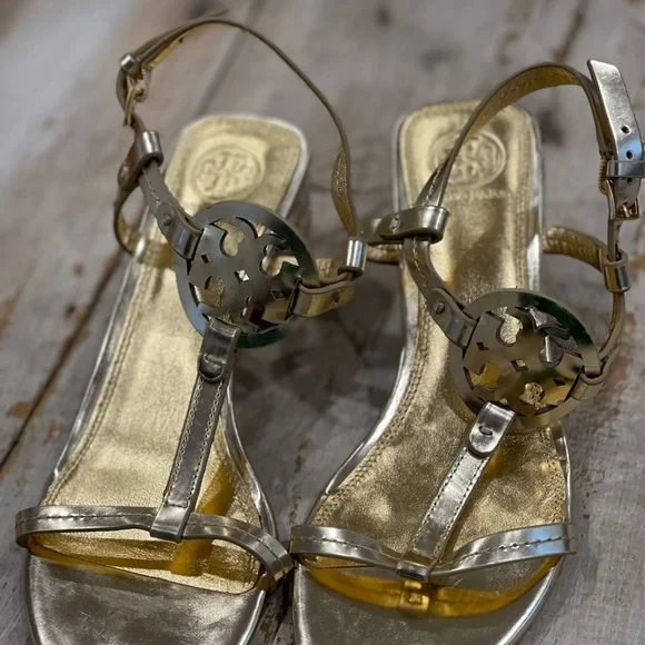 Tory Burch gold heels/sandals - size 7 - no box - Picture 5 of 5